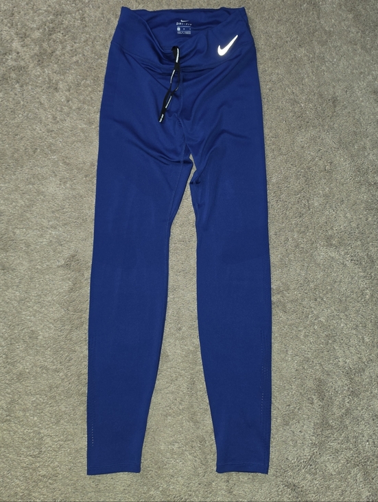Nike Pants - Nike Royal Blue Dri-FIT Running Tights with White Swoosh